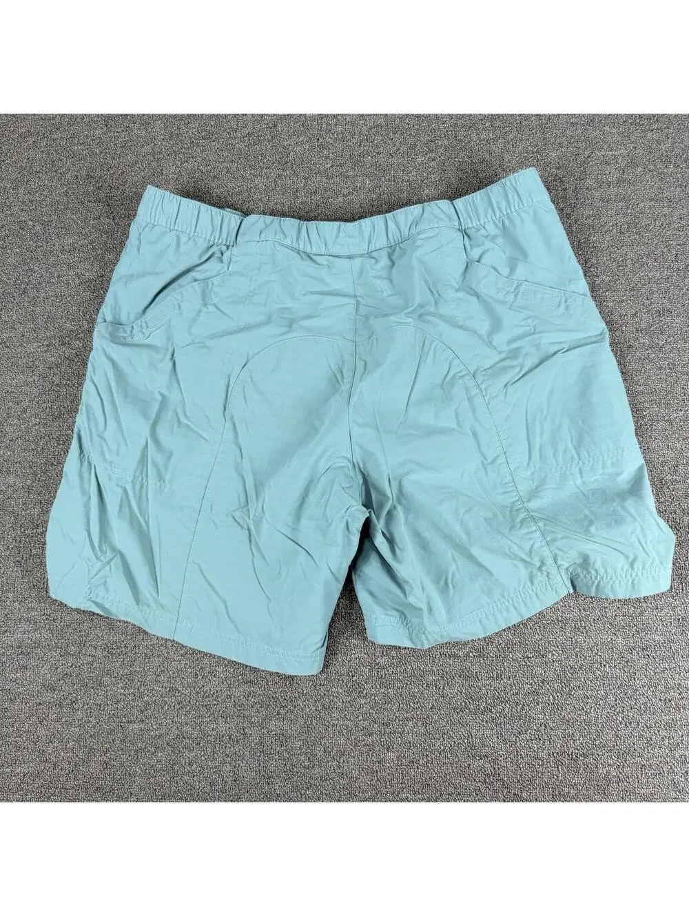 Vintage L.L. Bean Board Shorts Mens XL Teal Solid A0JAJ7 Mesh Lined - Picture 2 of 8